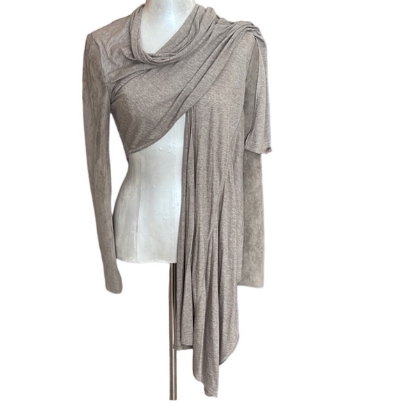 Bcbg MaxAzria Women’s cascading wrap cardigan/soft jacket faux suede hea… - Picture 1 of 17